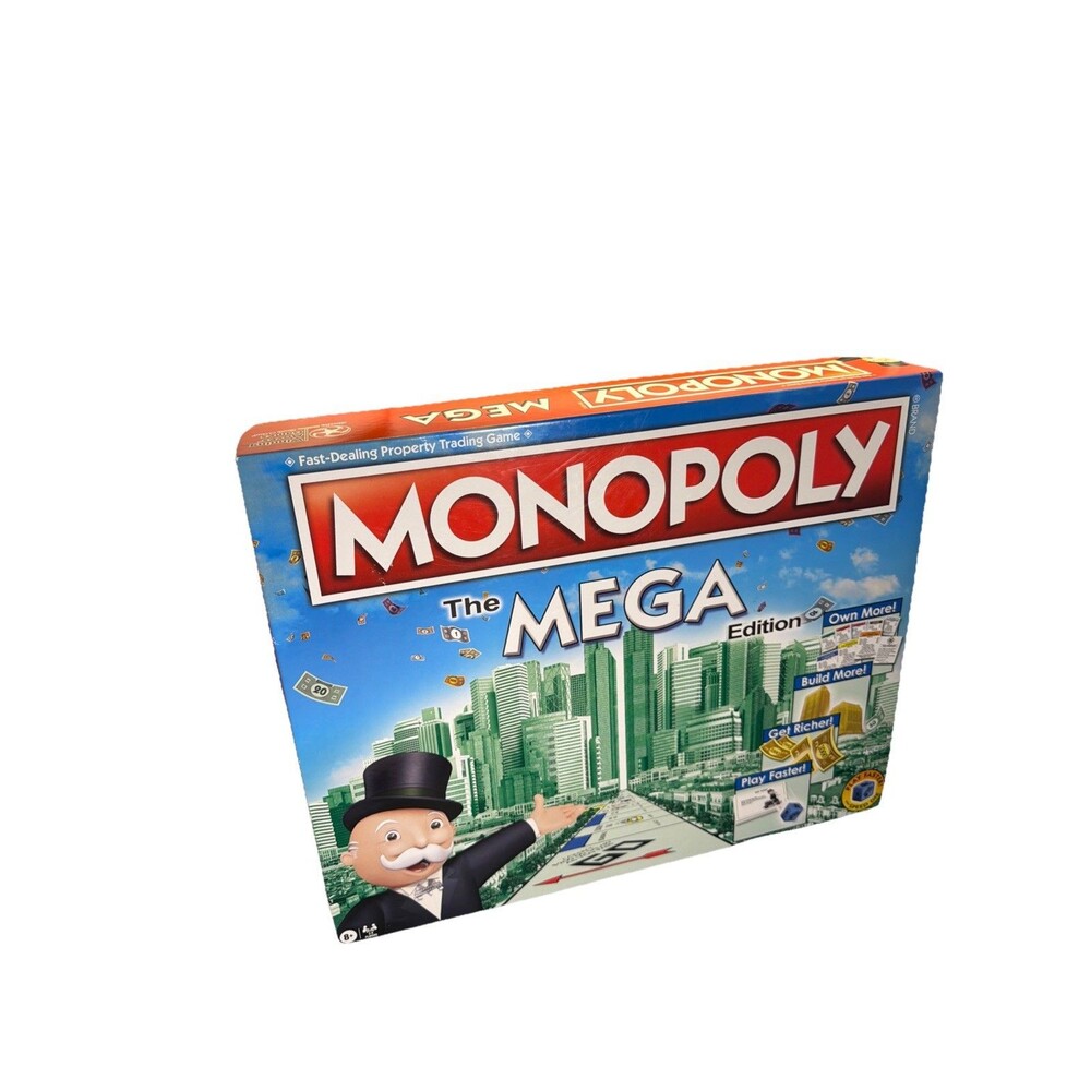 Monopoly The MEGA Edition Board Game Large Oversize Board, $1000 Bill NEW Sealed